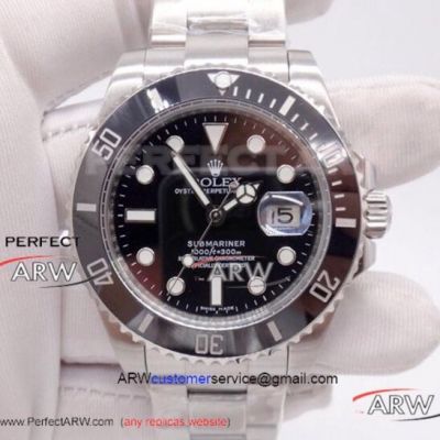 Perfect Replica Stainless Steel Black Dial Rolex Submariner Watch - New Upgraded NOOB